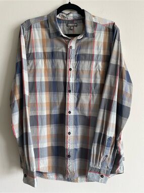 Toad & Co Ventilair Button Down Long Sleeve Shirt Plaid Hiking Gorpcore M